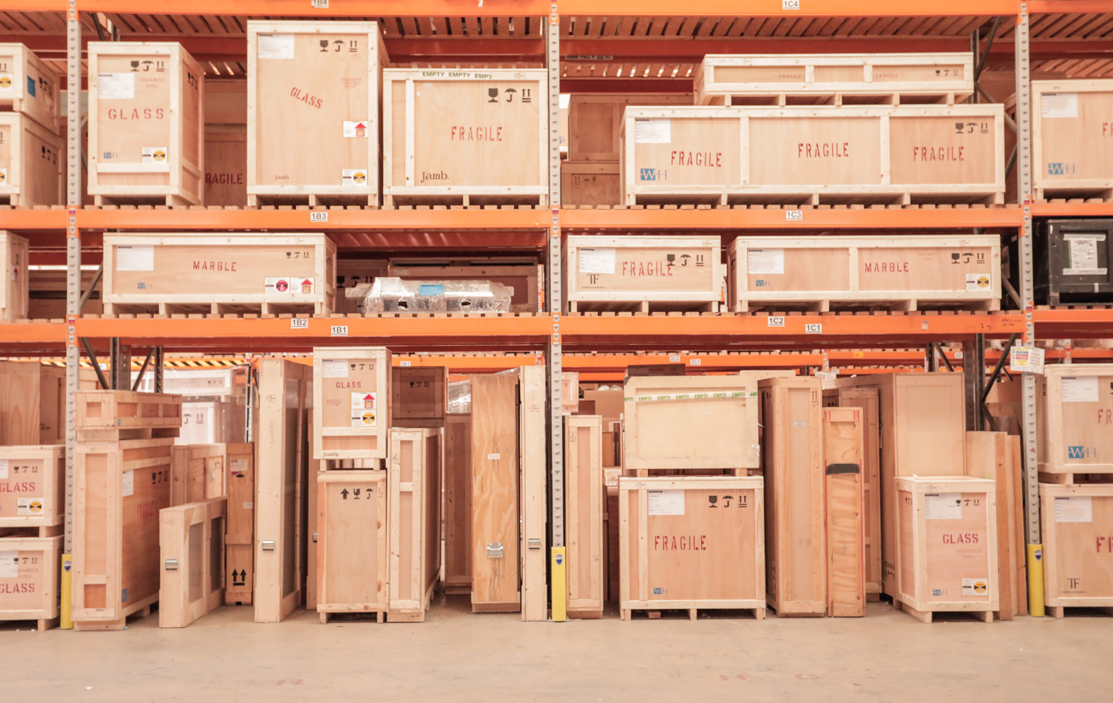 Secure fine art storage services